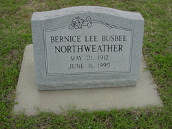 Bernice Lee Bennett <I>Northweather</I> Busbee 