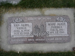 Van Alma Vance 
