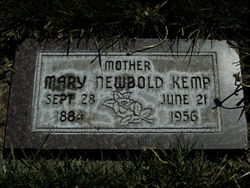 Mary Elizabeth <I>Newbold</I> Kemp 