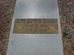 Alice T <I>Simpson</I> Barnes 