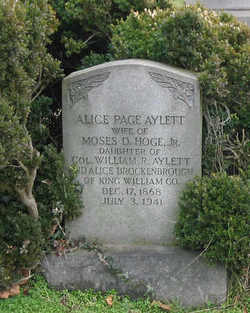 Alice Page <I>Aylett</I> Hoge 
