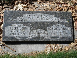 Ada Jane <I>Mellor</I> Adams 