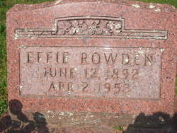 Effie Susan <I>Dake</I> Rowden 