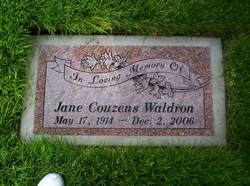 Jane <I>Couzens</I> Waldron 