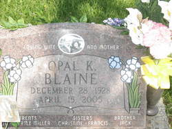 Opal Katherine <I>Miller</I> Blaine 
