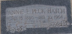 Annie Elizabeth <I>Peck</I> Hatch 