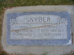 Rose Agnes <I>Lincoln</I> Snyder 