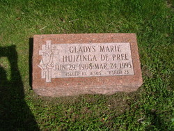 Gladys Marie <I>Huizinga</I> De Pree 