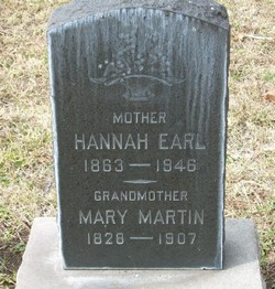 Hannah Louise <I>Martin</I> Earl 