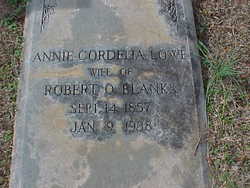 Annie Cordelia <I>Lowe</I> Blanks 