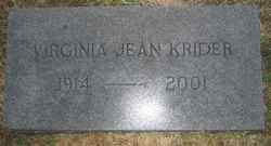 Virginia Jean “Vern” <I>Ellett</I> Krider 