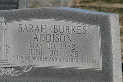Sarah <I>Burkes</I> Addison 