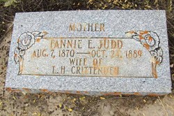 Fannie Elizabeth <I>Judd</I> Crittenden 