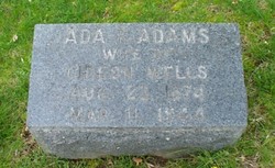 Ada <I>Adams</I> Wells 