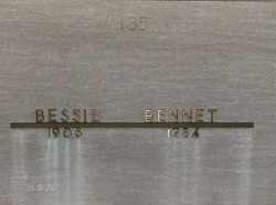 Bessie <I>Smith</I> Bennett 