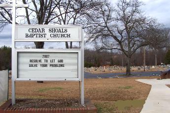Cedar Shoals Baptist Church Cemetery