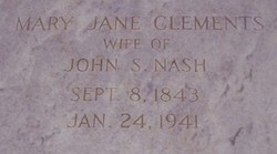 Mary Jane <I>Clements</I> Nash 