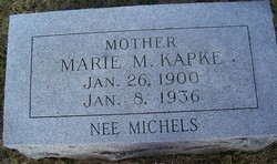 Marie Martha <I>Michels</I> Kapke 