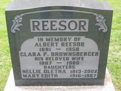 Clara Pearl <I>Brownsberger</I> Reesor 