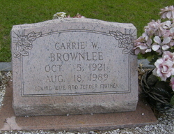 Carrie W <I>Williams</I> Brownlee 