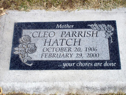 Cleo <I>Parrish</I> Hatch 