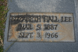 Elizabeth <I>Hall</I> Lee 