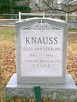 Julia Ann <I>Sterling</I> Knauss 