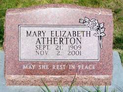 Mary Elizabeth <I>Thomas</I> Atherton 