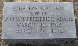 Edna Earl <I>O'Neal</I> Adams 
