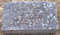 Bettie <I>Adams</I> Jordan 