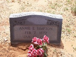 Annie Eliza <I>Tipton</I> Simpson 