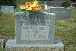 Martha Edna <I>Green</I> Hill 