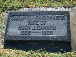 Sarah Ellen <I>Richards</I> Cannon 