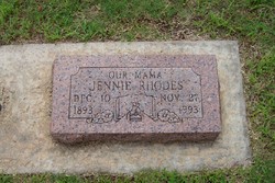 Jennie <I>Brooks</I> Rhodes 