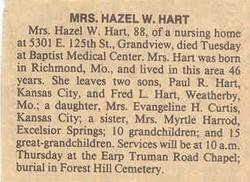Hazel <I>Wood</I> Hart 