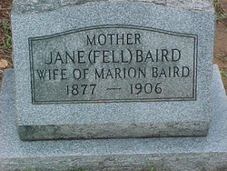 Mary Jane “Mollie” <I>Fell</I> Baird 