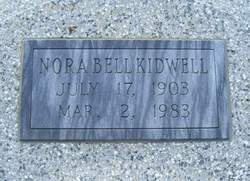 Nora Bell <I>Smith</I> Kidwell 