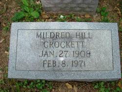 Mildred <I>Hill</I> Crockett 