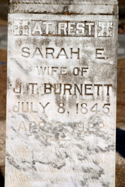Sarah Elizabeth <I>Walker</I> Burnett 