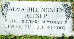 Alma <I>Billingsley</I> Allsup 