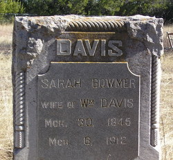 Sarah <I>Bowmer</I> Davis 