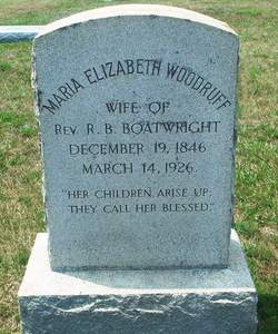 Maria Elizabeth <I>Woodruff</I> Boatwright 
