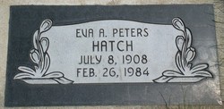 Eva Afton <I>Peters</I> Hatch 
