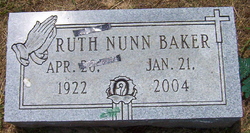 Ruth Darlene <I>Nunn</I> Baker 