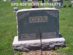 Lucy Anne <I>Wright</I> Cox 