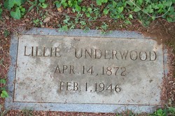 Lillie Belle <I>Drummons</I> Underwood 