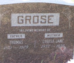 Louisa Jane <I>Tremayne</I> Grose 
