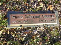 Winnie Gertrude “Gertie” <I>Willis</I> Coulter 
