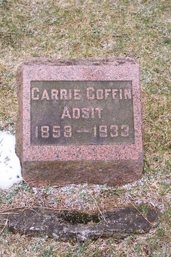 Carrie May <I>Coffin</I> Adsit 