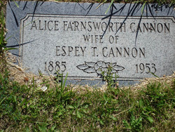 Alice Yates <I>Farnsworth</I> Cannon 